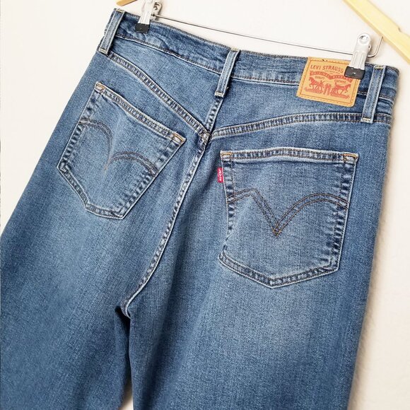 Levi's Ribcage Straight Ankle Jeans 30 x 27 High Waist Elevated Taste Blue Denim - Picture 13 of 15